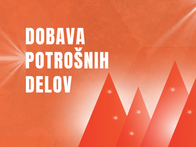 Obvestilo o dobavi potrošnih delov in kolektivnem dopustu