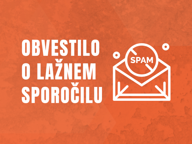 Obvestilo o lažnem sporočilu